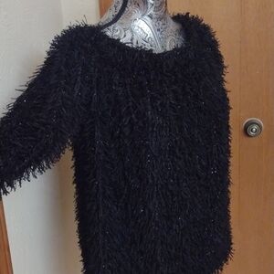 Zara knit sparkle shag off shoulder top
